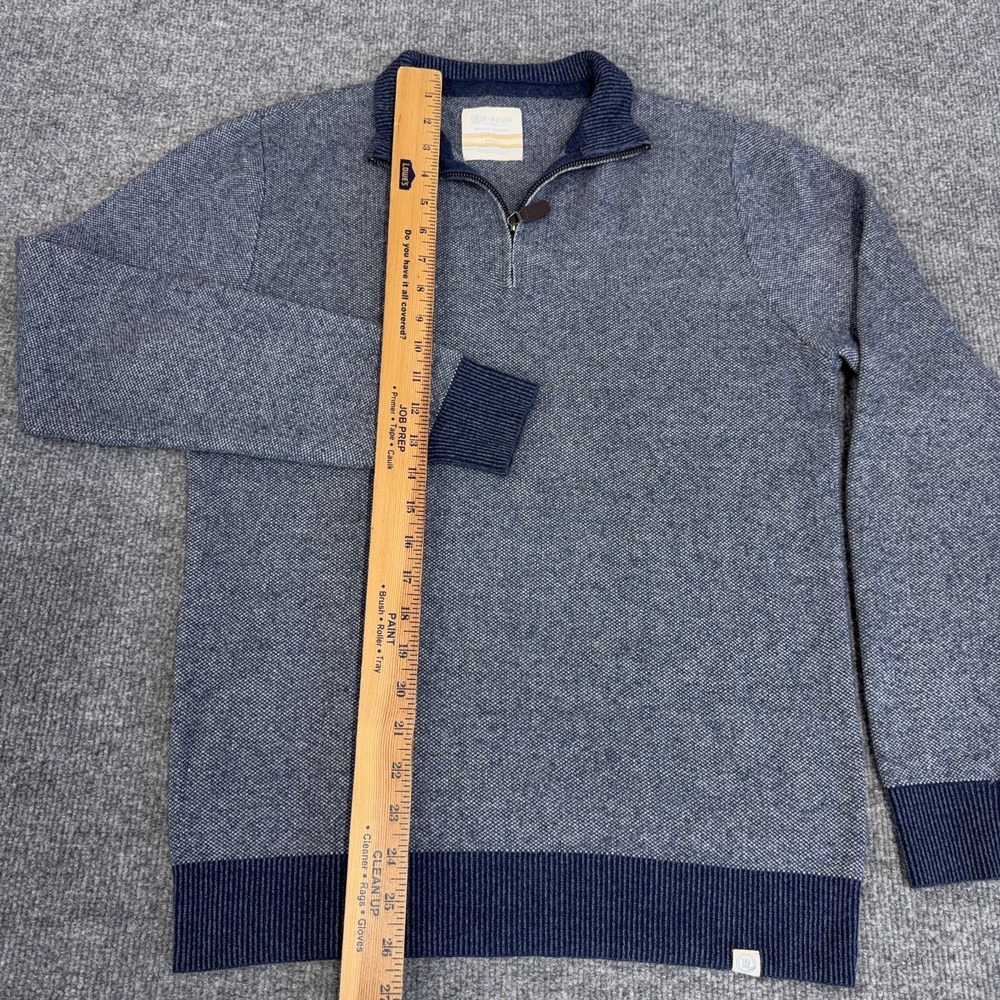 Marine Layer Sweater Mens Small Merino Wool Re-Spun Quarter 1/4 Zip Mock Neck - Picture 5 of 10